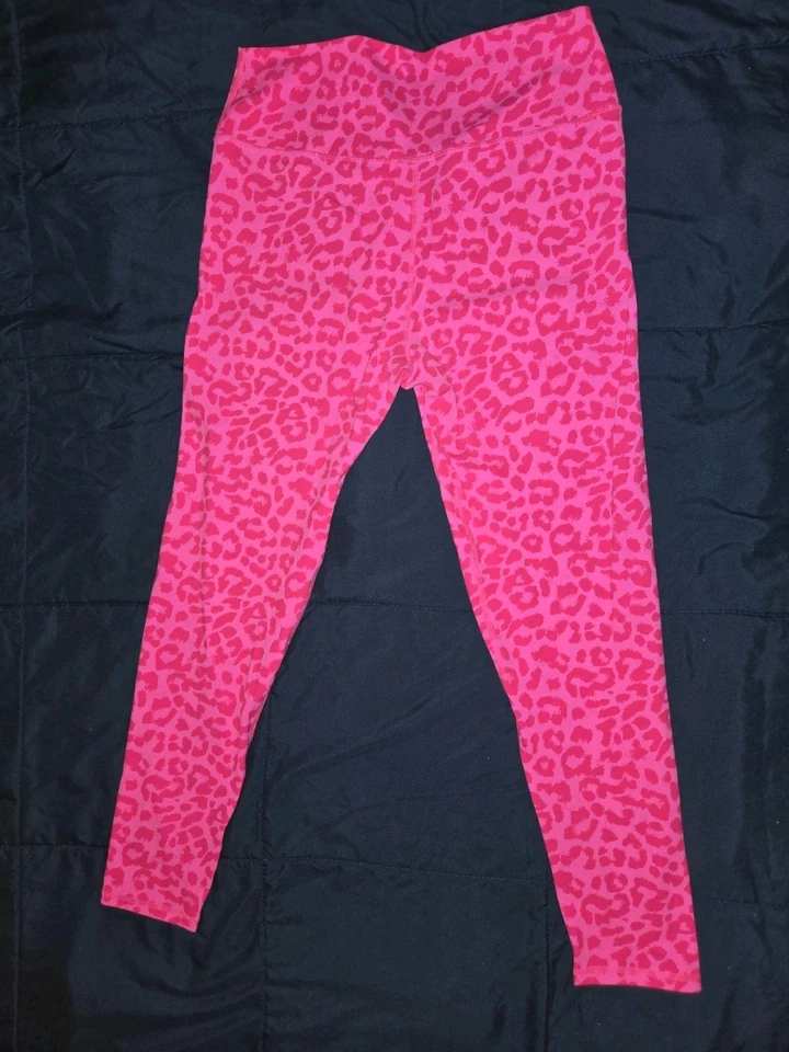 Леггинсы с розовым анималистическим принтом Pink Lily — размер L - Изображение 2 из 3