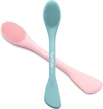 Facial Cleansing Brush, 2 in 1 Silicone Face Mask Brush Face Scrubber, for Exf