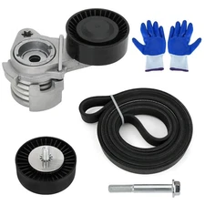 Serpentine Belt Drive Tensioner Pulley Kit Compatible with BMW 128i 325i 325x...