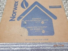 NORWEX BAMBOO MULTIPURPOSE CLOTH   NEW IN PACKAGE    GRAY WITH GREEN TRIM