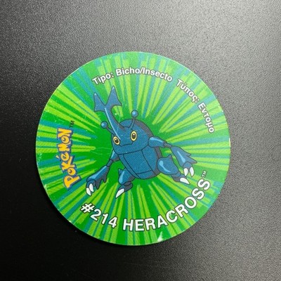 #214 Heracross Skaraborn Pokemon Taz Tazo No 3 Chip Pog Nintendo Matutano Tasty