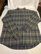 Weatherproof Vintage Flannel Shirt Mens Size XL Blue Gray Plaid Button Cotton