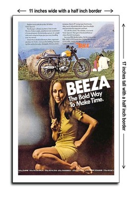 1969 BSA 441cc Victor Special Beeza the Bold Way to Make Time - 11x17 Poster