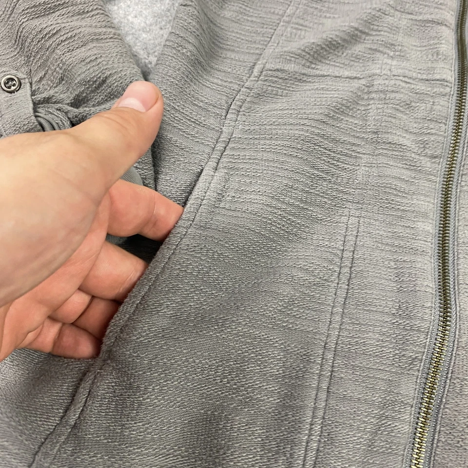 Saturday Sunday Jacket Womens Medium Textured Full Zip Tie Waist Pocket Casual - Image 4 of 4