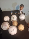 LOT OF MISCELLANEOUS SIGNED COLLECTIBLE BASEBALLS & BOBBLEHEADS