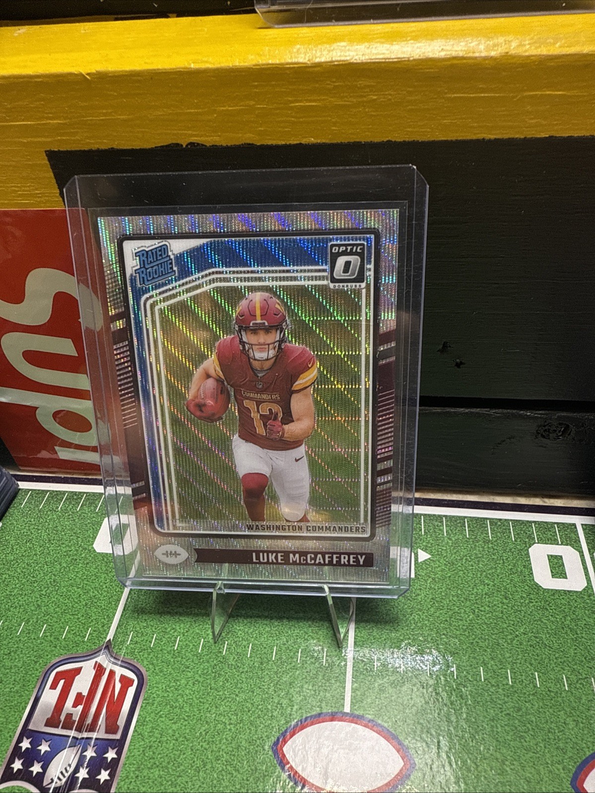 2024 Panini Donruss Optic - Rated Rookie Luke McCaffrey #268 Wave Prizm /300(RC)