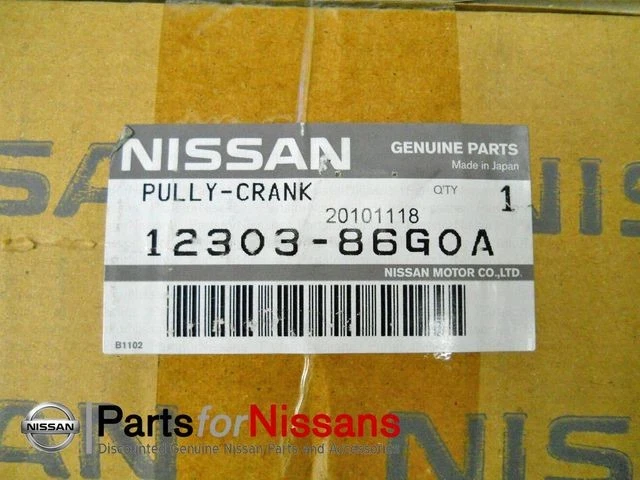Polea cigüeñal genuina Nissan 1990-1994 D21 KA24E 12303-86G0A NUEVA OEM Foto 3 de 4