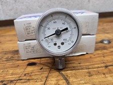 Lot Of 4 Vacuum Air Pressure Gauge 30 0 150 PSI Bottom Mount 1/4 NPT 2" NEW USA