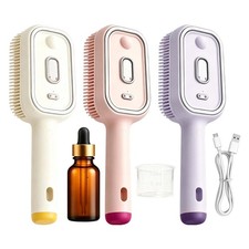 Electric Spray Air Cushion Massage Comb, Rechargeable Mist Hair Brush Easy-Clean