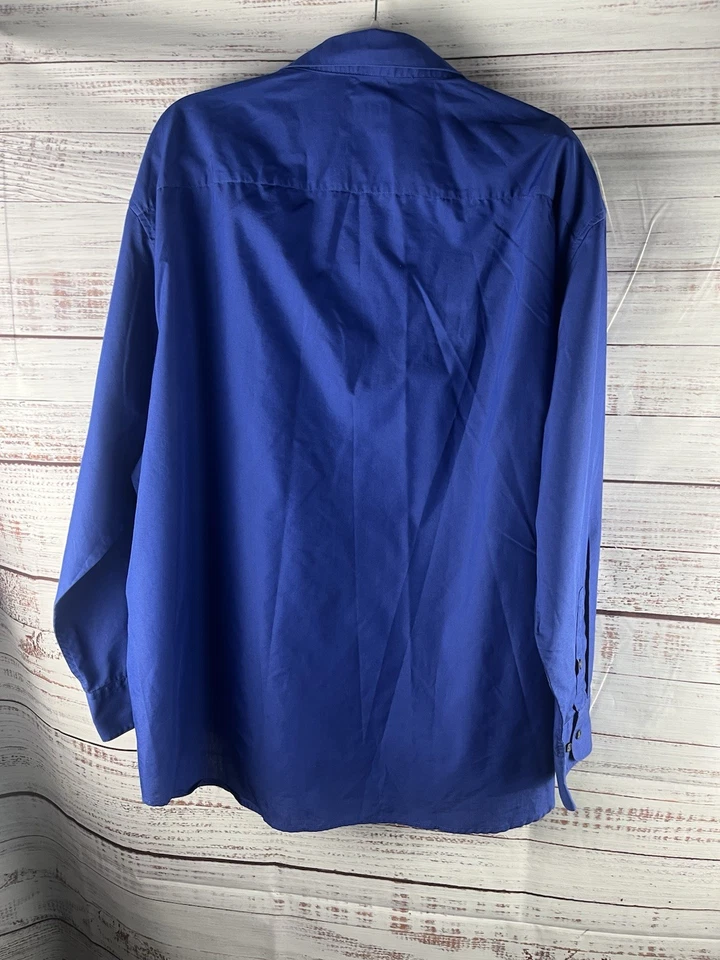 ALFANI Dress Shirt  Men's Regular 2XL 18-18.5 36-37 Long-Sleeve Button Up Blue - Image 2 of 4