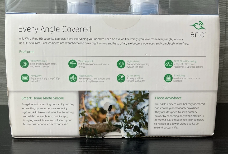 Arlo 2 Camera HD Security System by Netgear, 100% Wire Free, Factory Sealed - Image 4 of 4