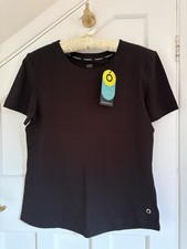 Goodmove Cool Comfort Tech Breathable Athletic Fit Black Tee, Women?s 12 BNWT