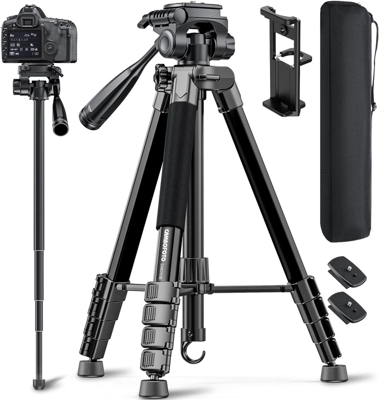 CAMBOFOTO 73-73 Inch Aluminum Camera Tripod Monopod