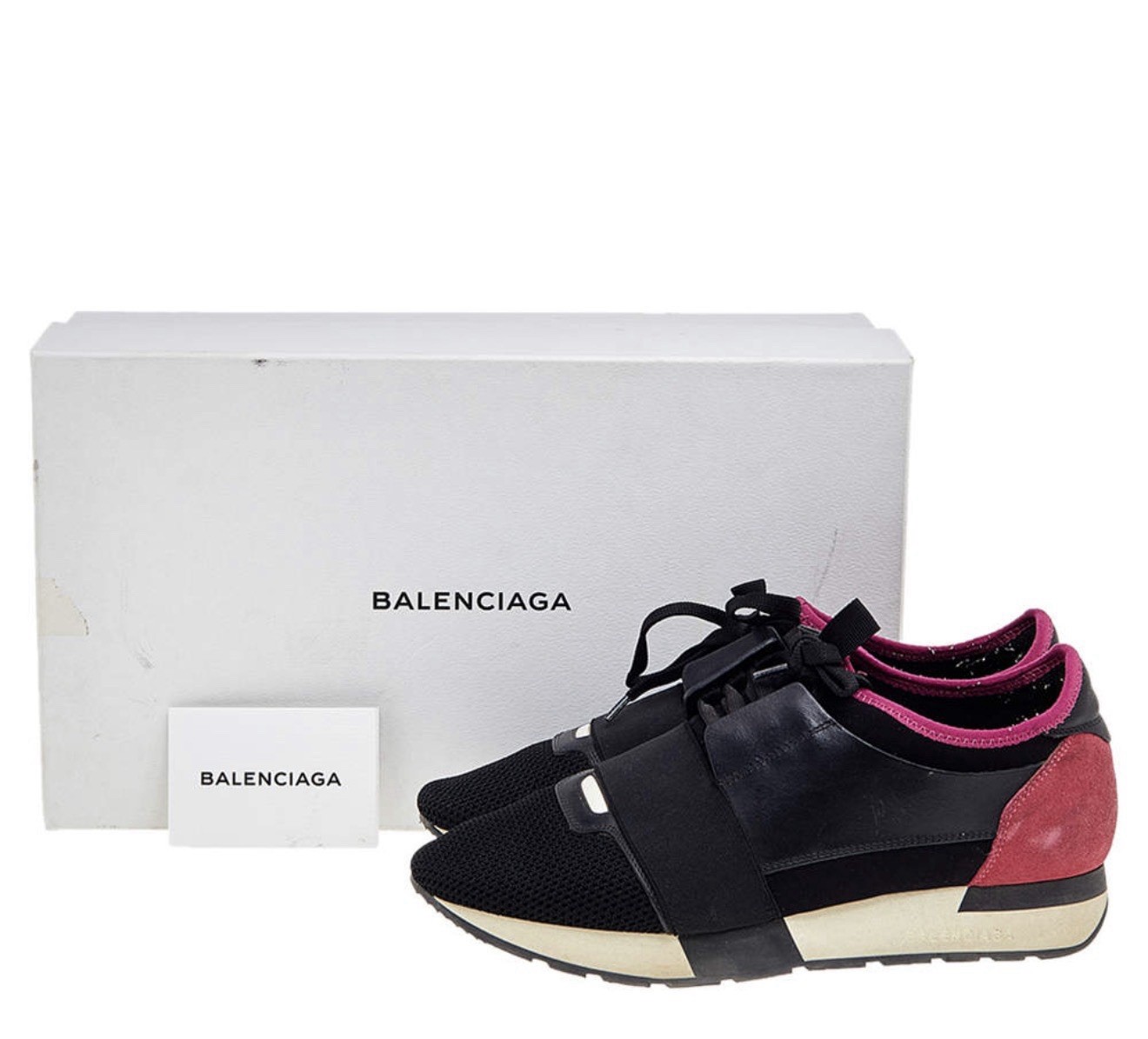 Balenciaga Multicolor Leather And Mesh Rave Runner Sneaker Size 40