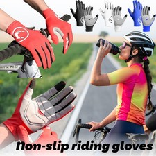 Unisex Anti-Slip Road Bike Cycling Gloves Full Finger Thin Padded Bicycle Gloves