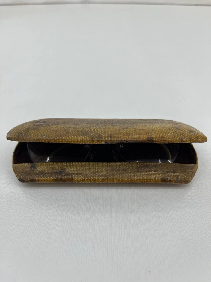 Vtg Shuron 12K GF White Gold Filled Rimless Cat Eye Glasses Frame Univis Case - Image 3 of 4
