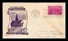 DR JIM STAMPS US CONSTITUTION SESQUICENTENNIAL FDC SCOTT 798 H DEAN AUBRY COVER