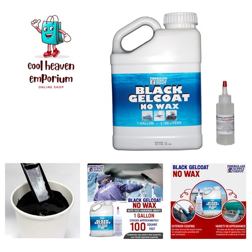 Black Gelcoat No Wax Gallon with Hardener: Ultimate Paint Protection ...