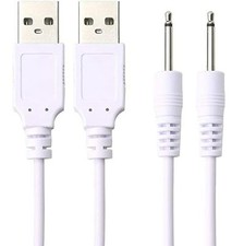 2 Pack 2.5mm Vibrating Massager Charger Replacement DC Charging Cable Set...