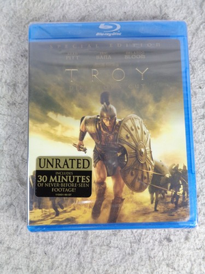 #ad Troy Unrated Directors Cut Blu ray 2007 Brad Pitt Orlando Bloom New Sealed $14.49