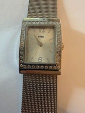 DMQ - Square silver and jewelled ladies wristwatch - Untested