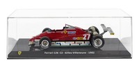 Statisches Modellauto Ferrari F1 126C2 1982 Gilles Villeneuve Mit Vitrine 1/24