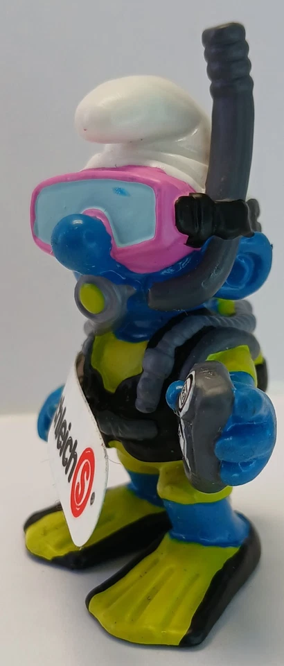 Figura De Colección Peyo Schleich Pitufos Buceador Pitufo Nuevo 1999 Alemania #20466 Foto 3 de 3