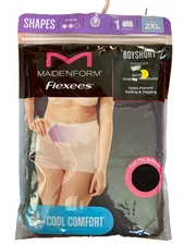 NEW 2XL Maidenform Flexees Boyshort Sculpst Firm BLACK underwear