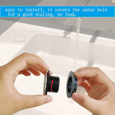 2 Pcs Stainless Steel Kitchen Sink Tap Hole Cover Kitchen Faucet Hole Cover ...