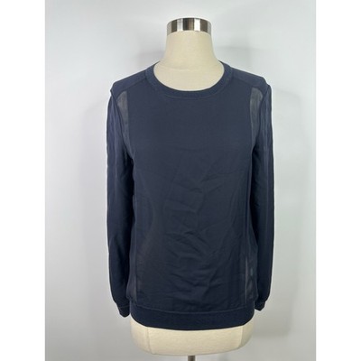 Vince Semi Sheer Rayon Cashmere Long Sleeve Women s Top Capsule Wardrobe XS