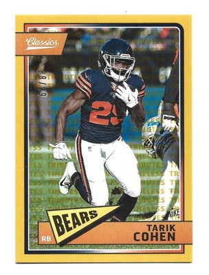 /99 Timeless Tributes Gold 2018 Panini Classics Tarik Cohen #19 Chicago Bears 