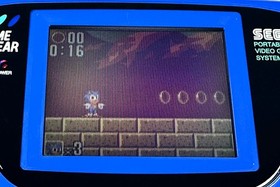 ❤️ SEGA Game Gear BLUE Console RECAPPED w CERAMIC SMD Caps, Glass Lens, Game