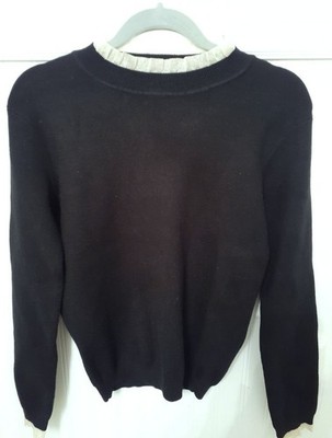 NWT Endless Rose  Sweater Sz S Black Lana  preppy secretary