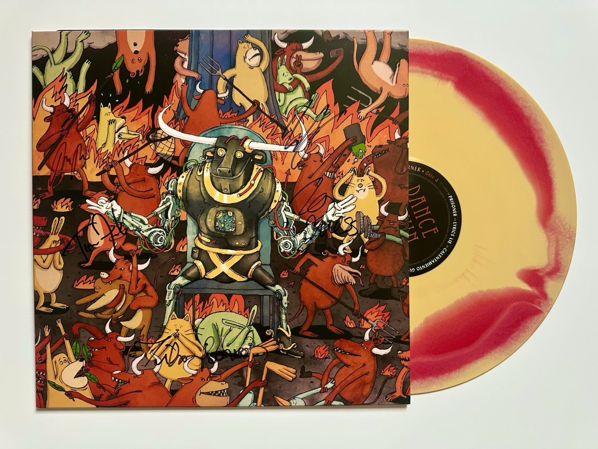 Dance Gavin Dance SIGNED Vinyl LP Afterburner ORANGE SWIRL