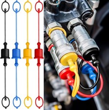 4 Sets 1/4" Hydraulic Hose Caps Quick Coupler Male Dust Cap Female Plug