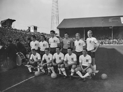 The England team pose for a team photo ahead of their 1963�64 Brit- Old Photo 1