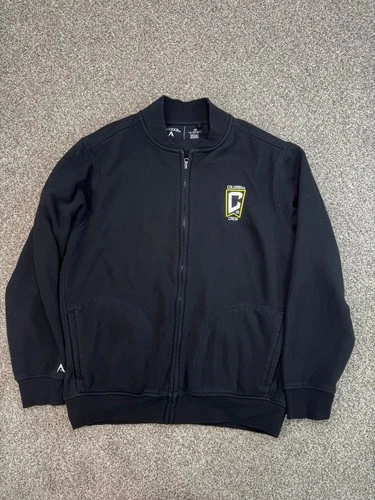 Antigua Columbus Crew Soccer Jacket Mens Medium M Black Full Zip MLS Crest - product listing photo