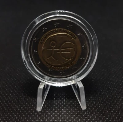 2 euros France 2009 - 10 ans de l'UEM, B, sous capsule. - Photo 1/2