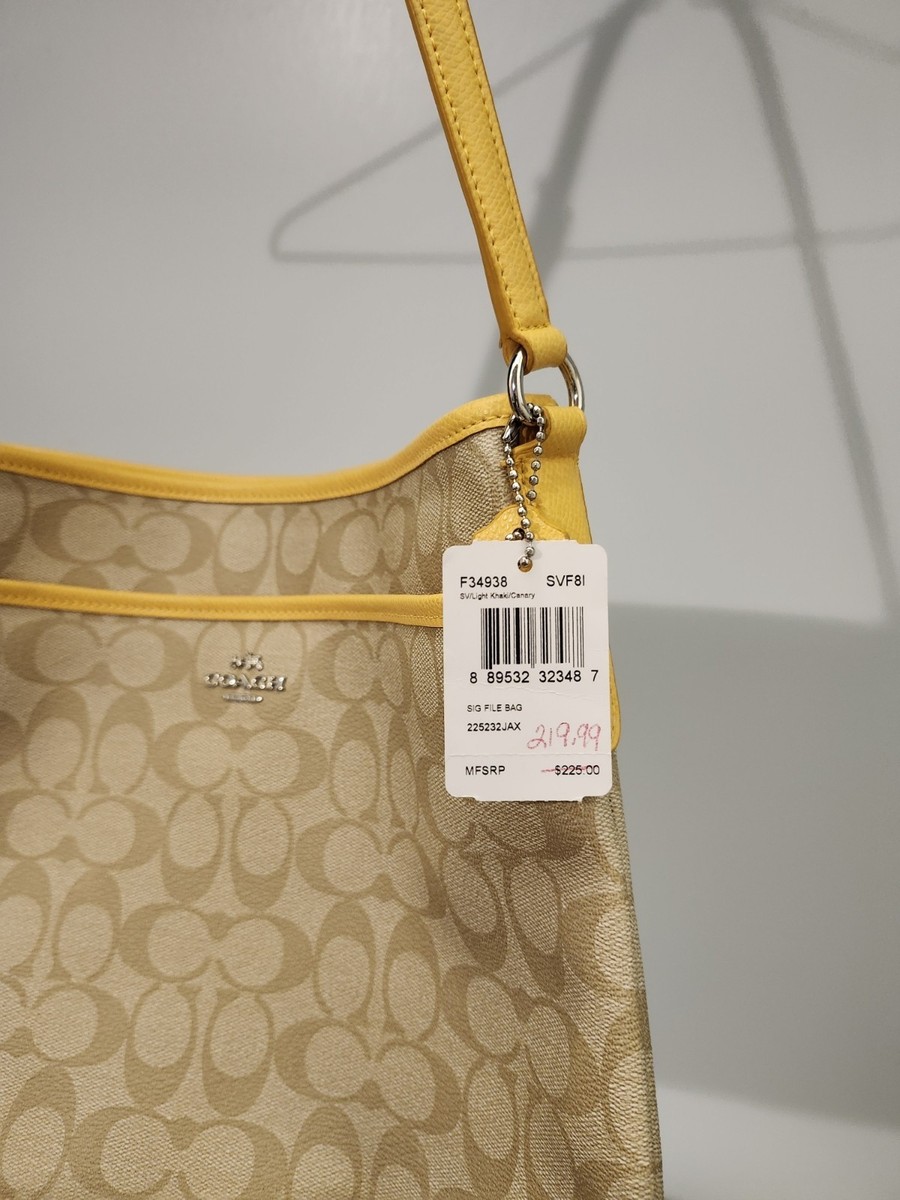 Coach F34938 IMBDX Signature File Crossbody Bag - Khaki/Saddle for