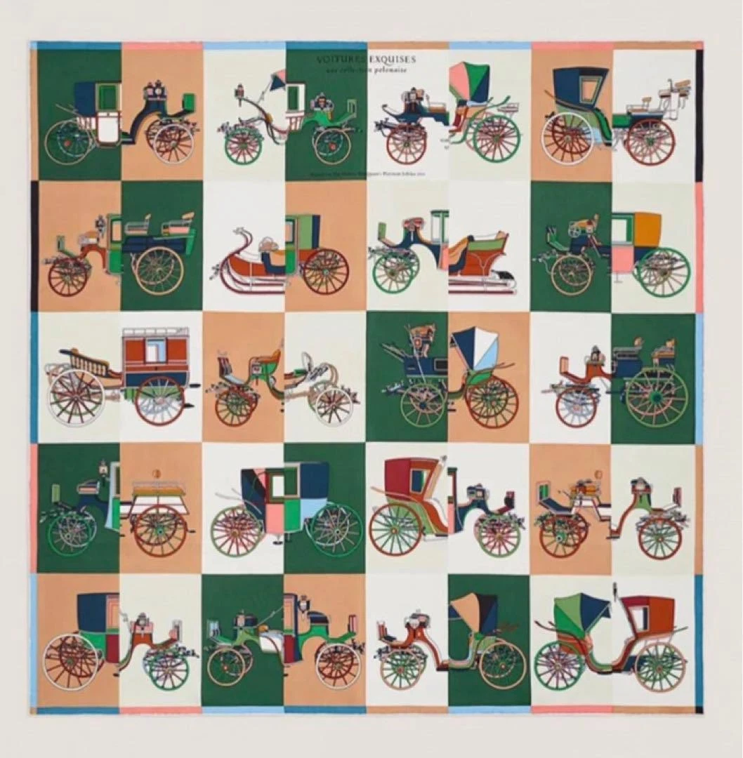 Hermes — HERMES Carre 90 Scarf Queen Elizabeth Commemorative silk Multicolor SK1377