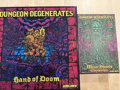 Dungeon Degenerates: Hand of Doom Board Game + Mean Streets Plus Adventurer Pack