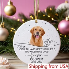 Personalized Photo Ornament for Dog, Christmas Dog Lover Gifts, Pet Sympathy ...