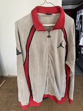 Men s Air Jordan Sweatsuit Men's Size Large Grey W Black Red Trim