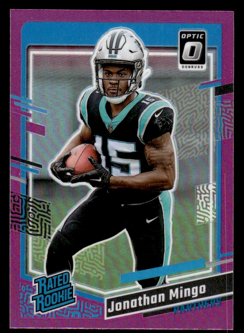 2023 Panini Prizm #312 Jonathan Mingo PInk Prizm Rookie PANTHERS