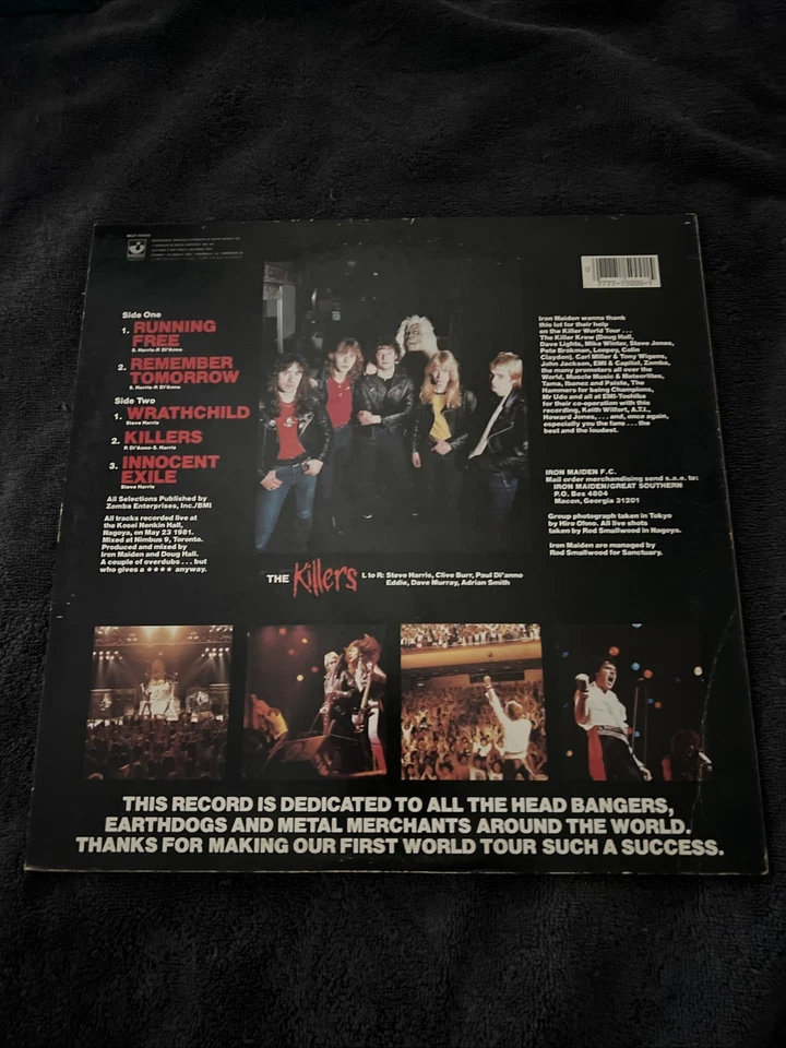 Iron Maiden Maiden Japan Mini LP 1981 MLP-15000 Harvest Records Foto 2 de 4