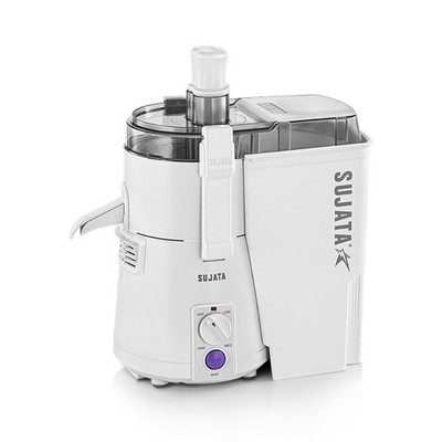 Sujata Powermatic 900W Entsafter Hochgeschwindigkeits-Zentrifugalentsafter (Weiß)