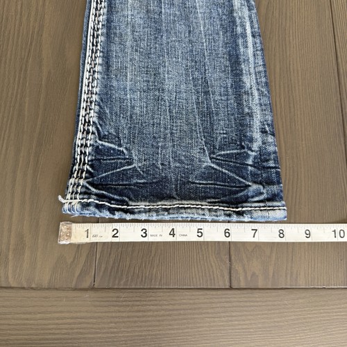 Rock Revival Jeans Women 24x30 Kelcie High Rise Boot Blue Embellished Denim READ - Picture 5 of 15