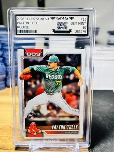 2026 Topps Series 1 Payton Tolle Rookie GMG Graded 10 Gem Mint ? RC #15