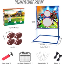 Throwing Target Game American Football Gift Kid 6-12 Outdoor Party Family Fun