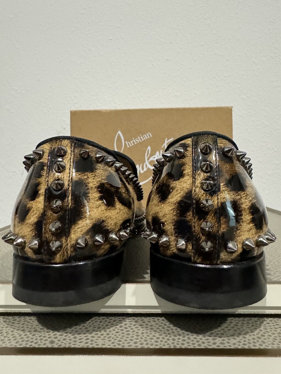 CHRISTIAN LOUBOUTIN Dandelion Patent Degrade Leopard Loafers  display picture 3